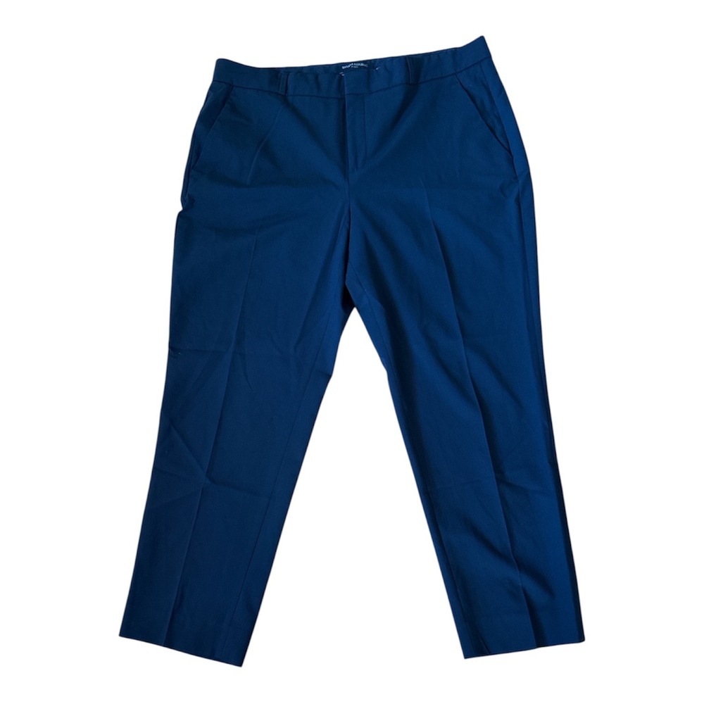 Banana Republic Avery Navy Blue Wool Blend Ankle Dress Pants Womens Size 14